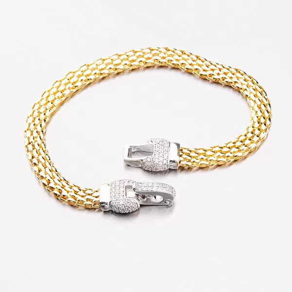 Zlacený náramek pro ženy se zirkony B1902548-2196-SLX