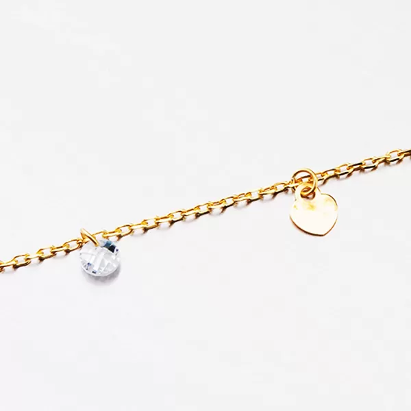 Zlacený náramek s přívěsky a zirkony B2100129-1132-SLX