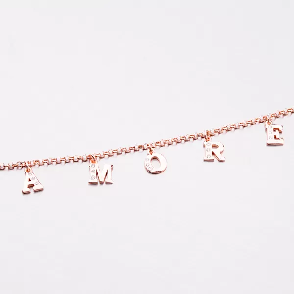 Zlacený náramek s přívěsky a zirkony B2001468-0331-SLX