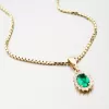 Zlatý přívěsek se smaragdem 13-380