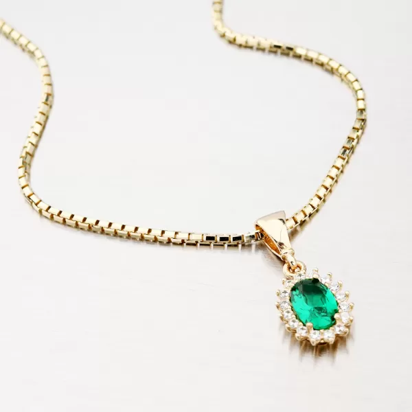 Zlatý přívěsek se smaragdem 13-380