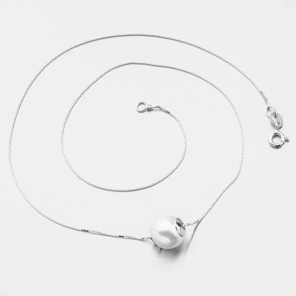 Stříbrný náhrdelník s perlou N2201763-0871-SLX