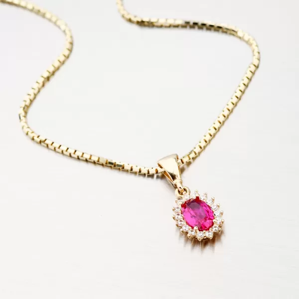 Přívěsek s rubínem 13-374