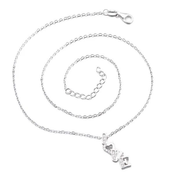 Dámský náhrdelník stříbro 925 zirkon přívěskem Love N1902983-1905-SLX