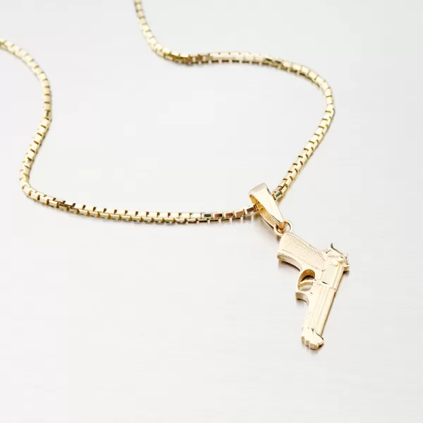 Zlatý přívěsek - pistole 13-386