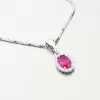 Přívěsek v bílém zlatě s rubínem 13-375