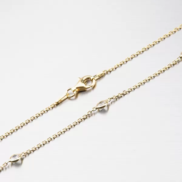 Stříbrný zlacený náhrdelník se zirkony N2201129-0398-SLX