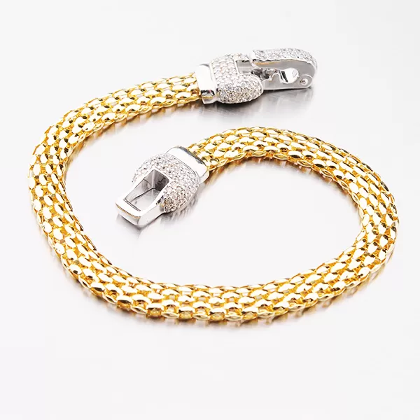 Zlacený náramek pro ženy se zirkony B1902548-2196-SLX