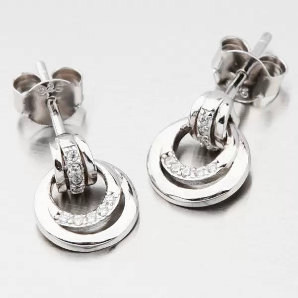 Stříbrné náušnice se zirkony UPST-121888