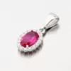 Přívěsek v bílém zlatě s rubínem 13-375