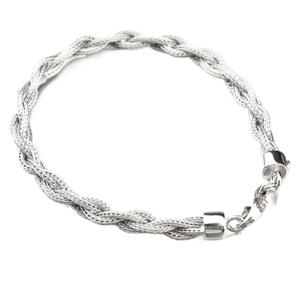 Pletený náramek - stříbro 925 B1403943-1256-SLX