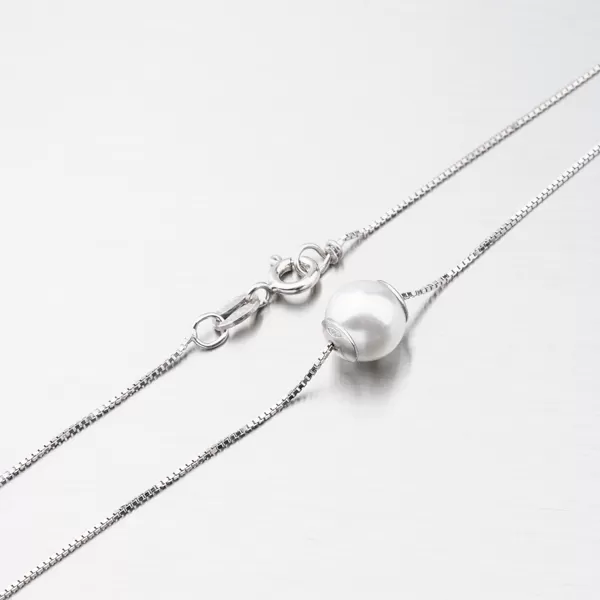 Stříbrný náhrdelník s perlou N2201762-0871-SLX
