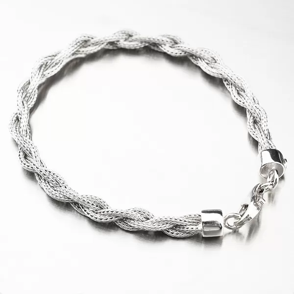 Pletený náramek - stříbro 925 B1403943-1256-SLX