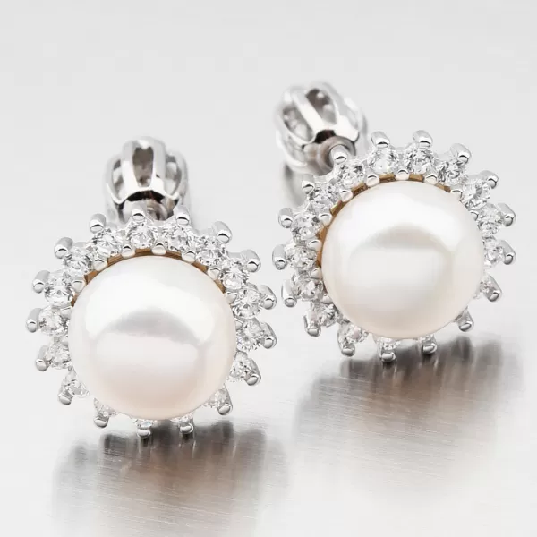 Stříbrné pecky s perlou UPST-121656/P