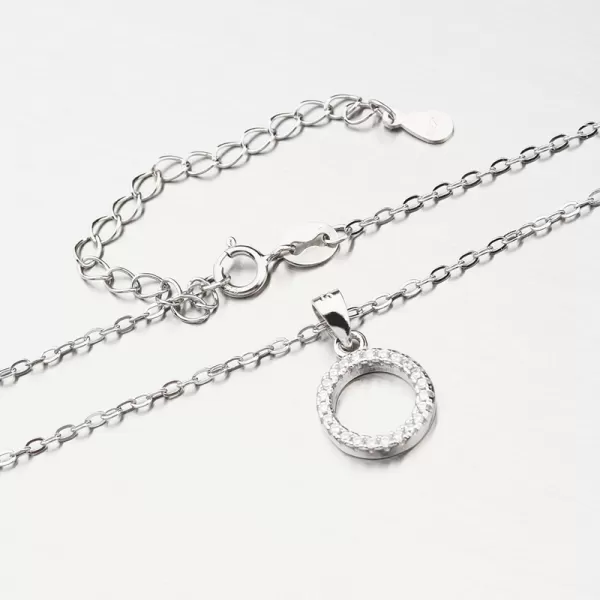 Stříbrný náhrdelník se zirkony SETST-15306R