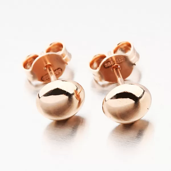 Náušnice pecky v růžovém zlatě 12-597