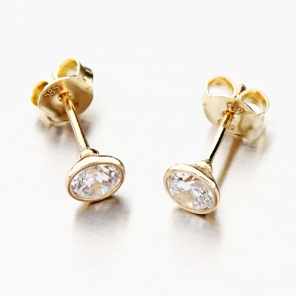 Zlaté pecky se zirkony 12-656