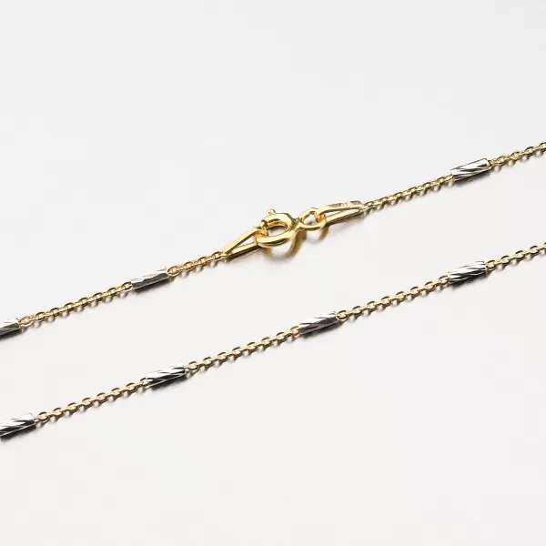 Stříbrný náramek zdobený facetami CHRS-TUBE-SLASH-Y/W-030