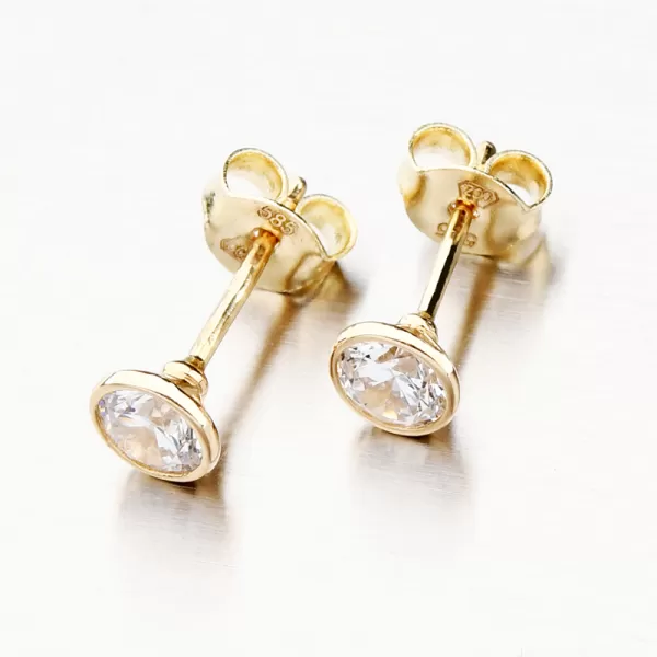 Zlaté pecky se zirkony 12-656