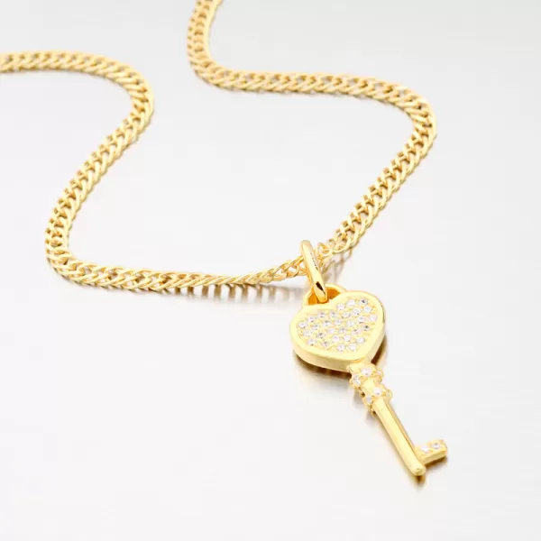 Zlacený přívěsek klíč HST-13688-G