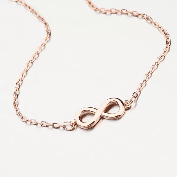 Stříbrný zlacený náramek nekonečno BST-14649/21-R