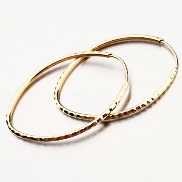 Zlaté oválné náušnice 42-31694