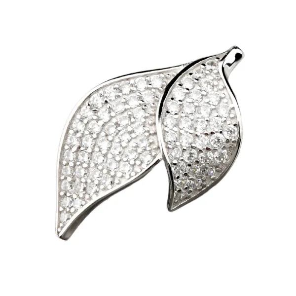Dámský přívěsek stříbro 925 zirkon lístky PKL-3076