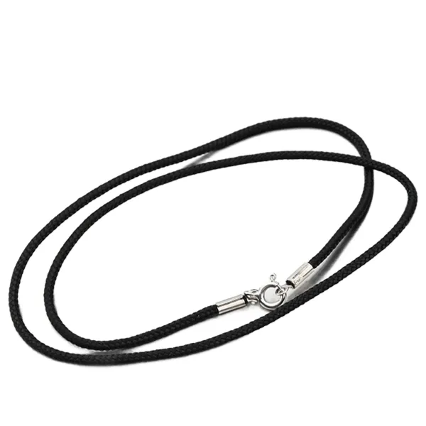 Náhrdelník stříbro 925 stříbra a textilu N1402009-0871-SLX