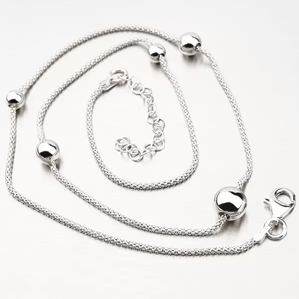 Náhrdelník s kuličkami - stříbro N1701549-1264-SLX