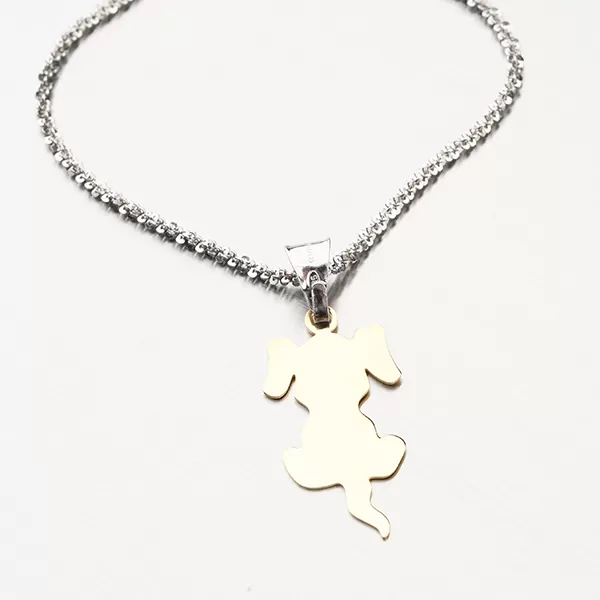 Stříbrný přívěsek ve tvaru psa se zlacením P1400170-1507-SLX