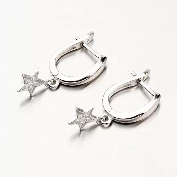 Stříbrné náušnice s hvězdami PKL-2065
