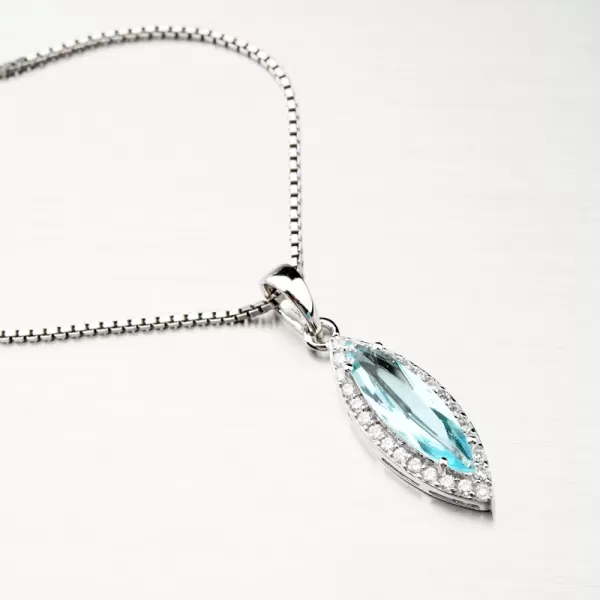 Přívěsek ze stříbra s modrým zirkonem PKL-3094