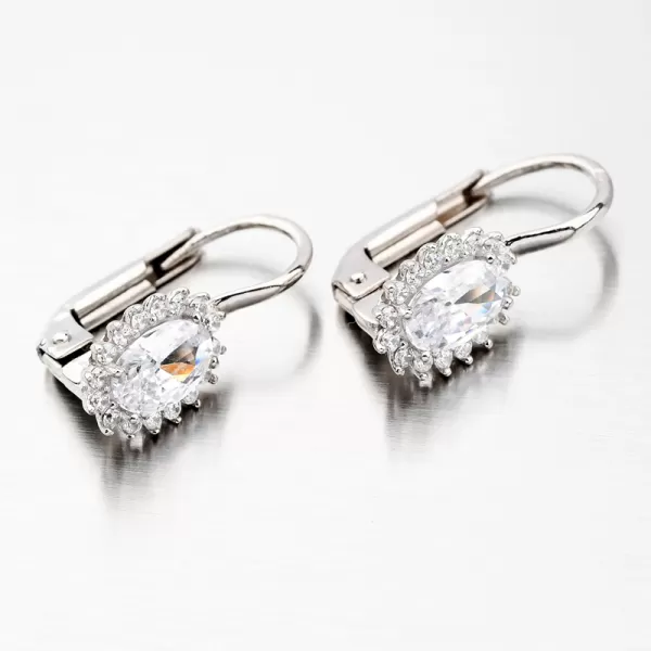 Visací náušnice v bílém zlatě 12-639