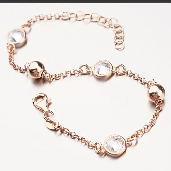 Elegantní náramek se zirkony 92003043-72-SLX