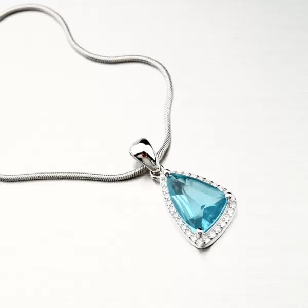 Stříbrný přívěsek s akvamarínem PKL-3092