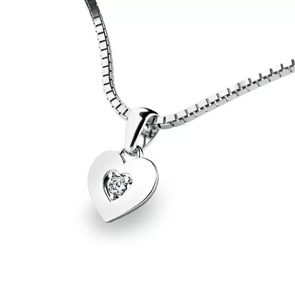 Zlatý přívěšek srdce 10874-B-ZIR