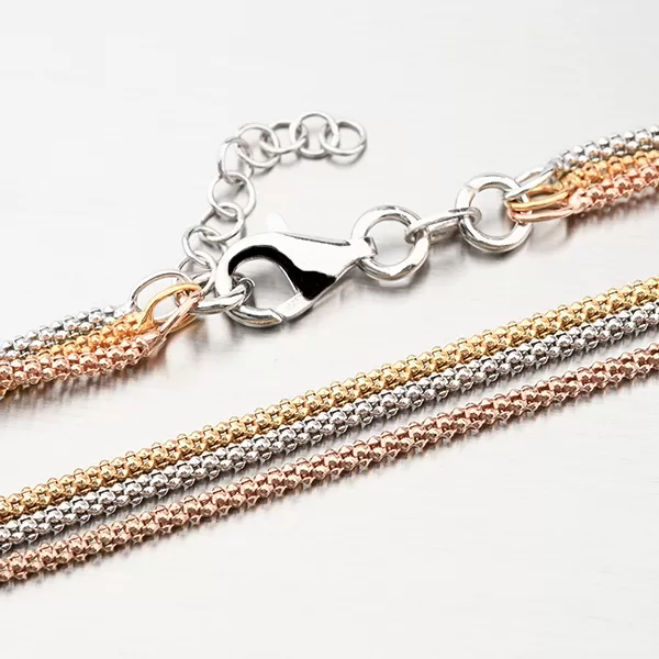 Zlacený stříbrný náhrdelník pro ženy N1300517-1264-SLX