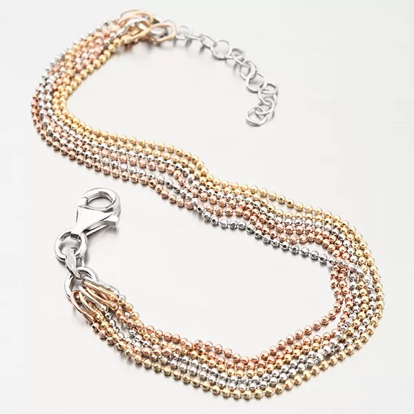 Pozlacený stříbrný náramek B1400780-1264-SLX