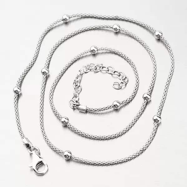 Stříbrný náhrdelník s kuličkami 92003043-76-SLX
