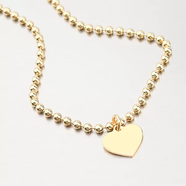Náhrdelník se srdcem v barvě žlutého zlata N2201240-2619-SLX
