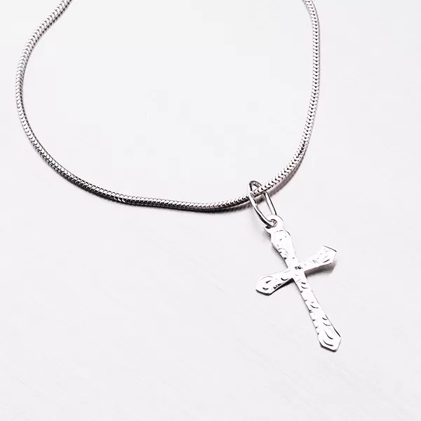 Křížek z bílého zlata 327P-131133