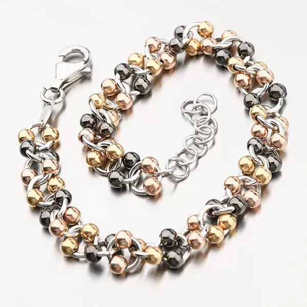 Náramek s kuličkami stříbro 925 B1801758-1507-SLX