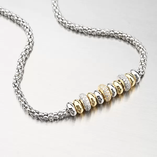 Stříbrný náhrdelník se zirkony N1900565-2196-SLX