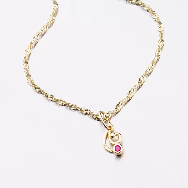 Přívěsek s růžovým zirkonem 532-1169.1