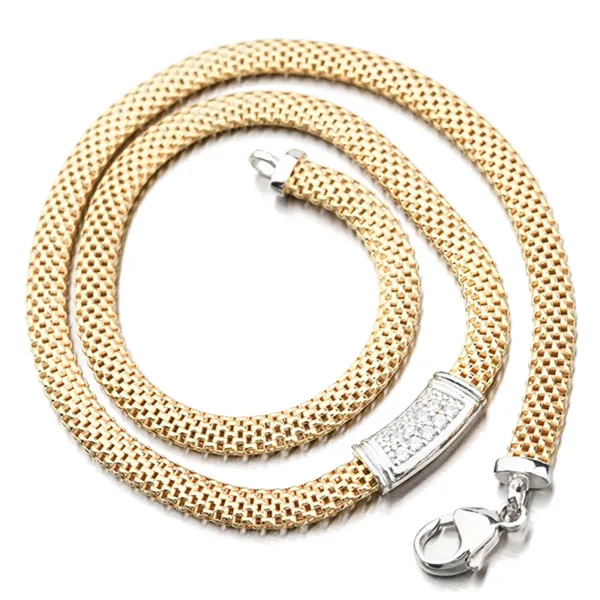 Dámský náhrdelník stříbro 925 zirkon zlacený N1902536-2196-SLX