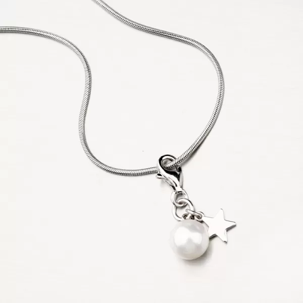 Stříbrný přívěsek s perlou a s hvězdou PKL-3071