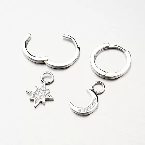 Stříbrné kruhy s přívěsky PKL-2080