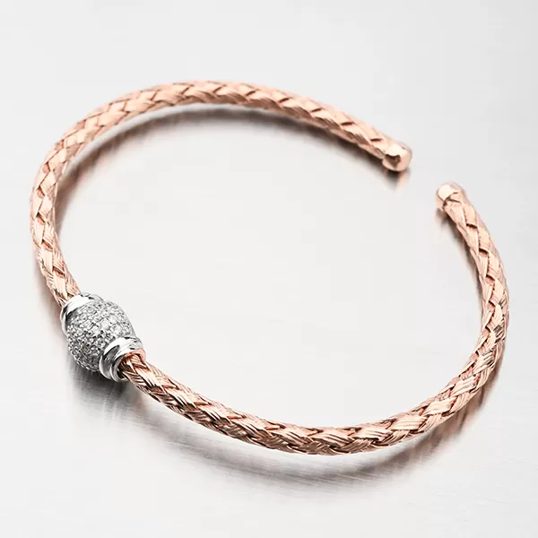 Stříbrný náramek v barvě růžového zlata B1604063-2196-SLX