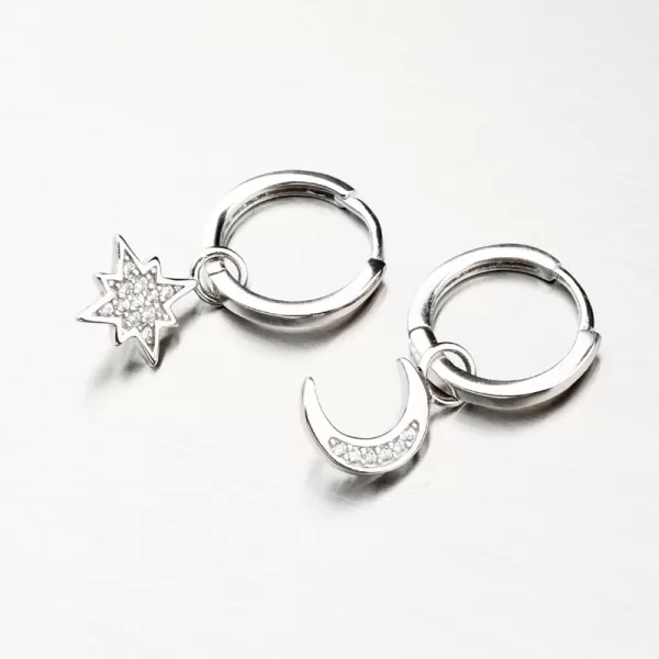 Stříbrné kruhy s přívěsky PKL-2080