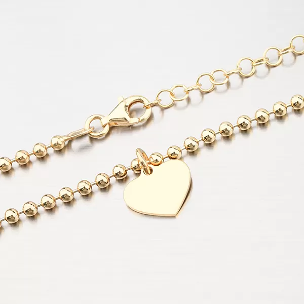 Náhrdelník se srdcem v barvě žlutého zlata N2201240-2619-SLX